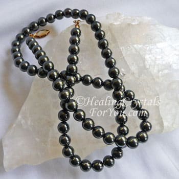 Collier de perles d'hématite magnétique Collier de perles d'hématite magnétique