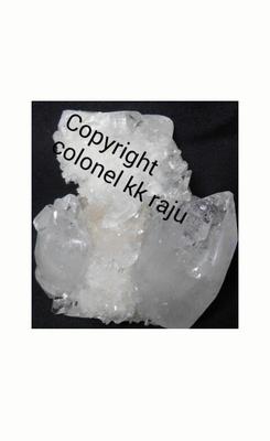 Apophyllite with quartz cluster from ladakh India  Apophyllite with quartz cluster from ladakh India