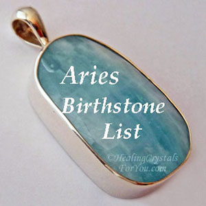 Aries Birthstone List