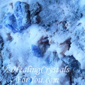 Benitoite on Natrolite