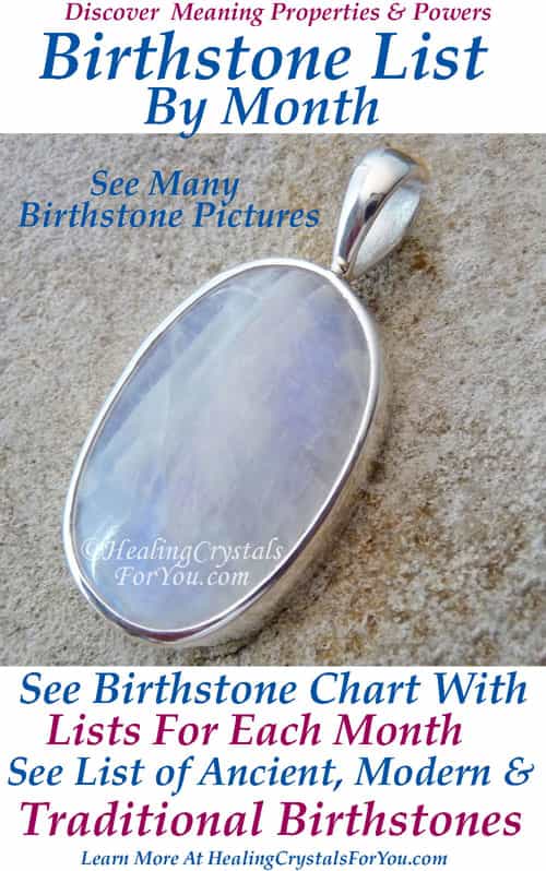 Online Sellers: Names of Birthstone Colors Chart CHEAT SHEET - Big