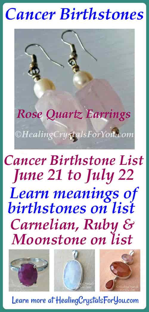 Cancer Birthstone List Birthstones Meanings 21st June 22nd July