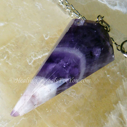 Chevron Amethyst Pendulum