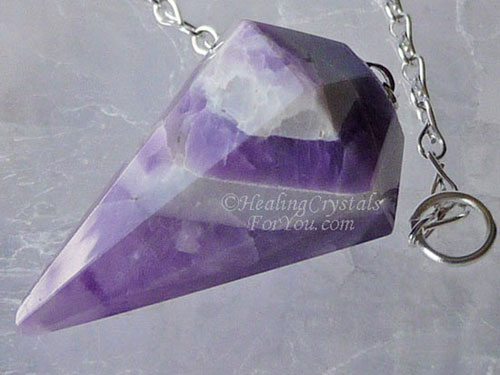 Chevron Amethyst pendulum