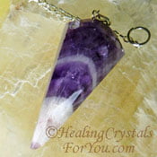 Chevron Amethyst Pendulum