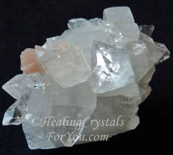 Clear Apophyllite With Pink Stilbite Apophyllite