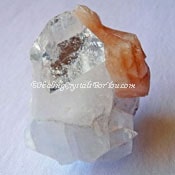 Clear Apophyllite with Stilbite