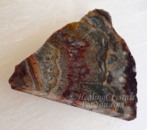 Raw Crazy Lace Agate Stone Slice