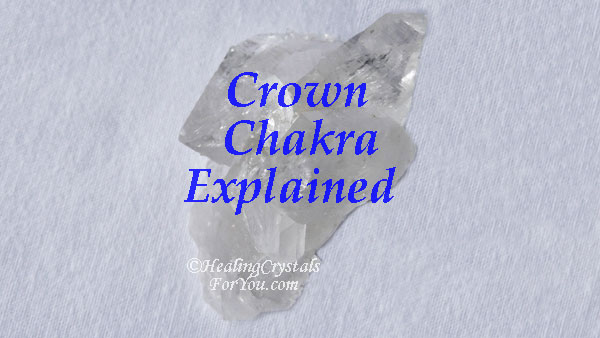 Cristal de quartz clair Chakra de la couronne large