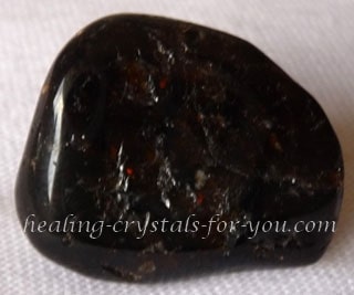 Dravite with spots of red in it Dravite