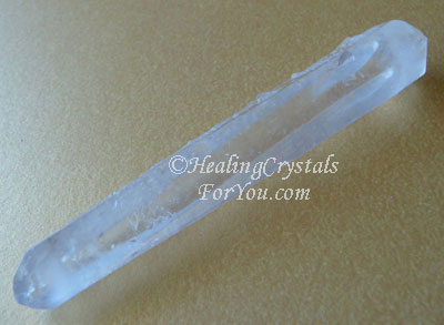 Quartz Crystal Double Terminated Wand Natural Clear Quartz Crystal Double Terminated Wand