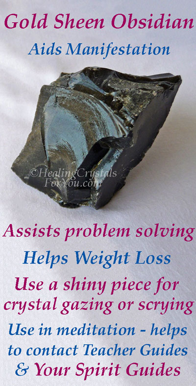 Obsidiana con brillo dorado "title =" Obsidiana con brillo dorado "data-pin-media =" https://www.healing-crystals-for-you.com/images/gold-sheen-obsidian-aids-problem- solving -2.jpg "/> <span class=