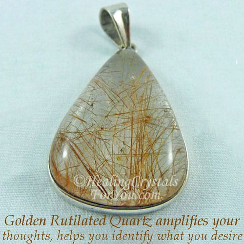 Golden Rutilated Quartz Pendant Golden Rutilated Quartz Pendant