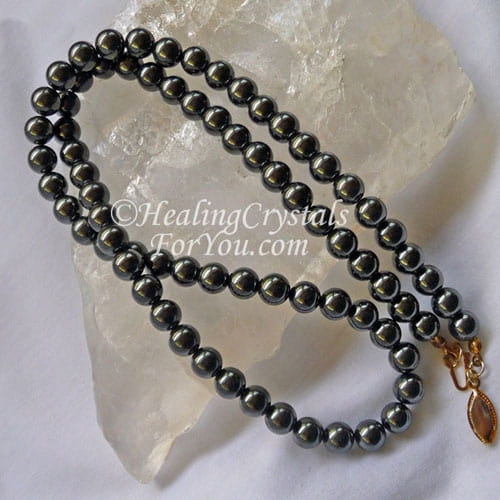 Magnetic Hematite Bead Necklace