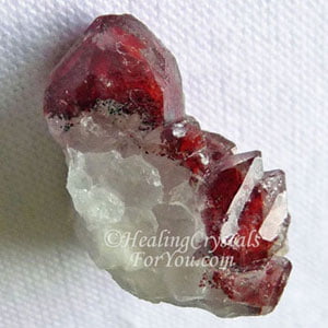 Hematite in quartz crystal