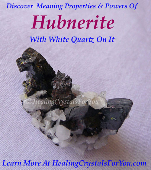 Hubnerite avec quartz blanc Hubnerite avec quartz blanc