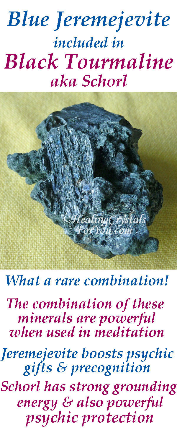 Schorl Jeremejevite or Jeremejevite In Black Tourmaline