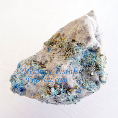 Lazulite with Kyanite and Pyrite Lazulite with Kyanite and Pyrite