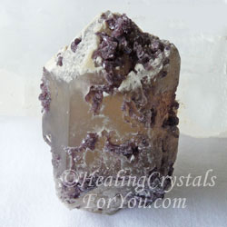 Lepidolite Lepidolite in and on quartz