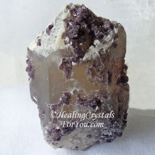 Lepidolite Lepidolite in and on quartz