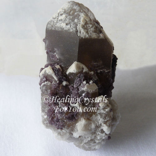 Lepidolite Growing On Quartz Lepidolite Growing On Quartz