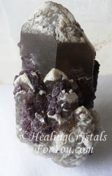 Lepidolite Growing On Quartz Lepidolite Growing On Quartz