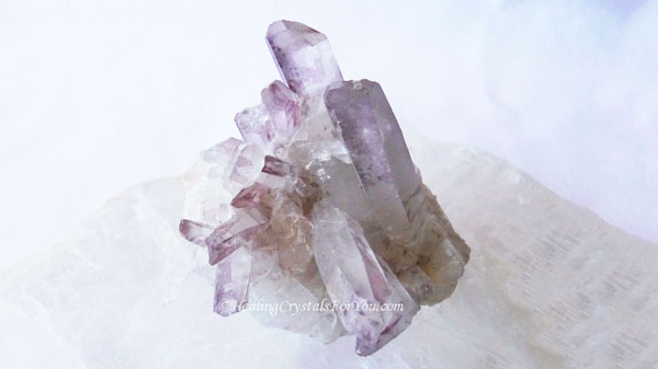 Pick a Numbered Crystal Point with Amethyst and Smoky Quartz Phantom Inclusions 