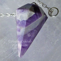 Chevron Amethyst Pendulum