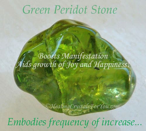 Peridot meaning: boosts manifestation