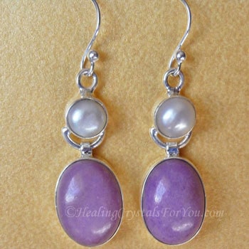 Lavender Phosphosiderite Earrings