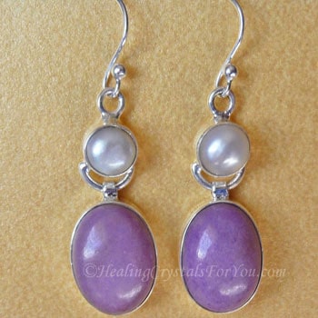 Lavender Phosphosiderite Earrings Lavender Phosphosiderite Earrings