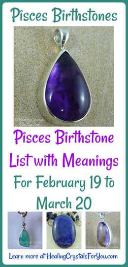 Pisces Birthstone List Birthstones & Meanings 19th Feb to 20th March