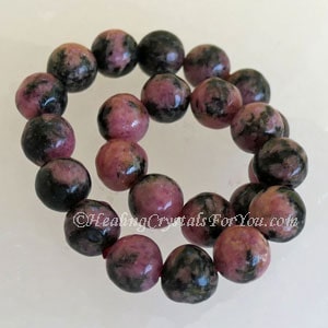 Rhodonite Bead Bracelet Rhodonite Bead Bracelet