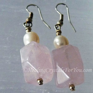 Rose Quartz Earrings Rose Quartz Earrings