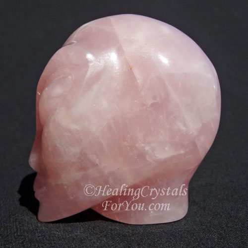 Rose Quartz Crystal Skull