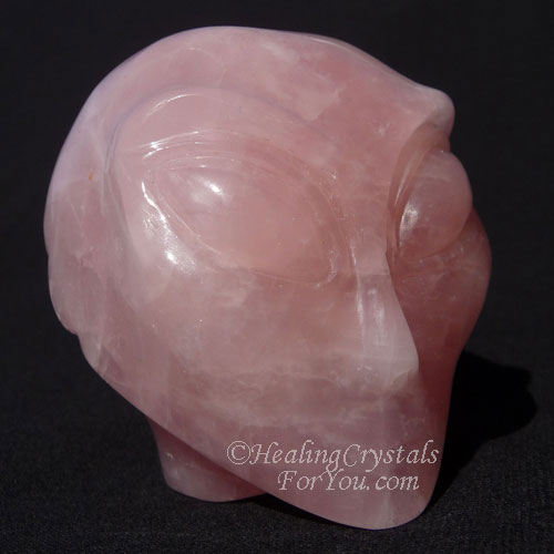 Rose Quartz Crystal Skull