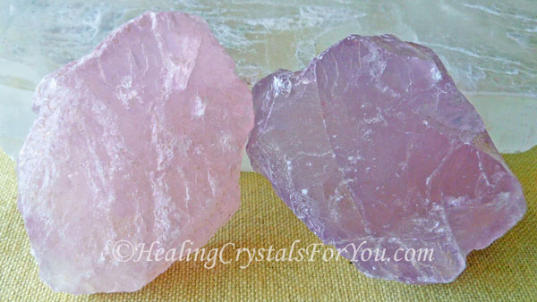 Two Colors Of Rose Quartz Two Colors Of Rose Quartz