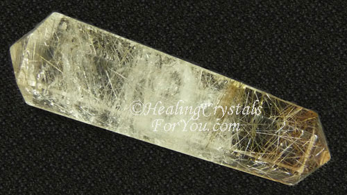 Gold and Silver Rutilated Quartz Wand