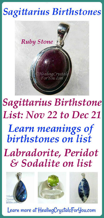 Sagittarius Birthstone List