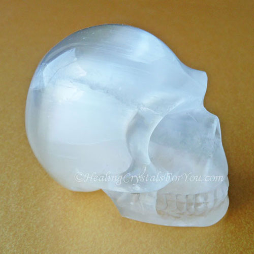 Selenite Crystal Skull
