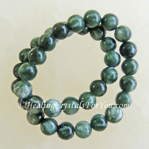 Seraphinite Bead Bracelet