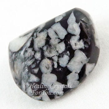 black and grey gemstone