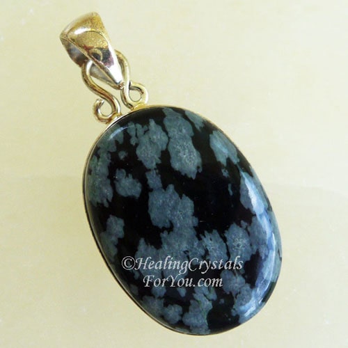 Snowflake Obsidian Gemstone Pendant