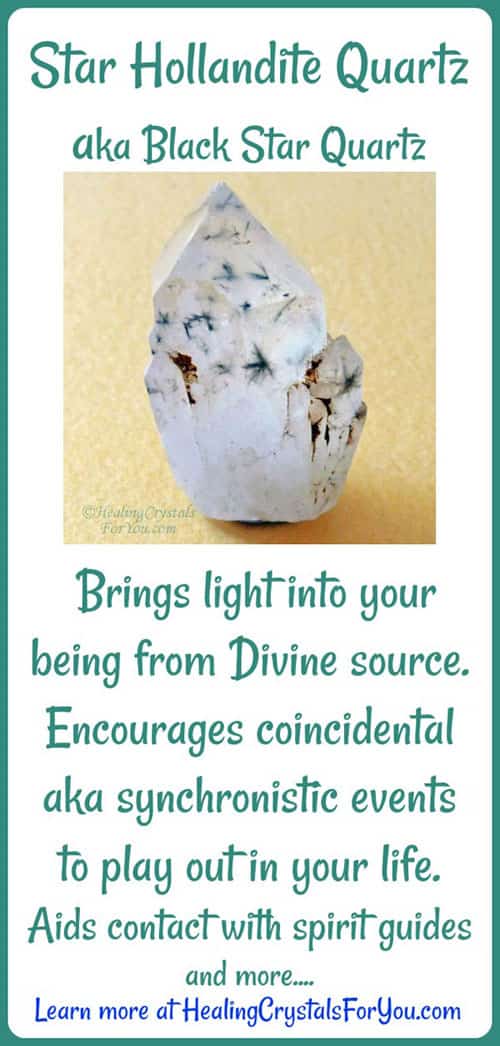 Star Hollandite Quartz is also called Black Star Quartz