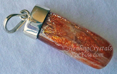 Lava Fire Sunstone Pendant with Goethite or Hematite inclusions Lava Fire Sunstone Pendant with Goethite or Hematite inclusions