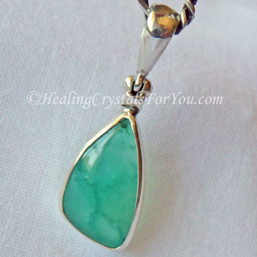 Teal Smithsonite Crystal Pendant