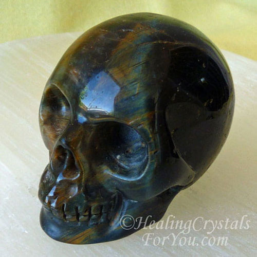 Tigers Eye Crystal Skull