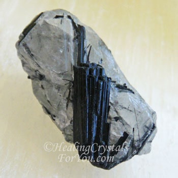 Rough Black and White Irregular Top Drilled Focal Bead Black Tourmaline in Quartz Pendant