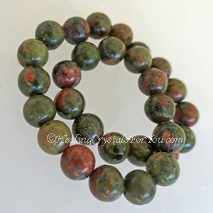 Unakite Bead Bracelet Unakite Bead Bracelet