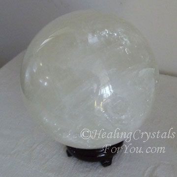 White Calcite Crystal Ball